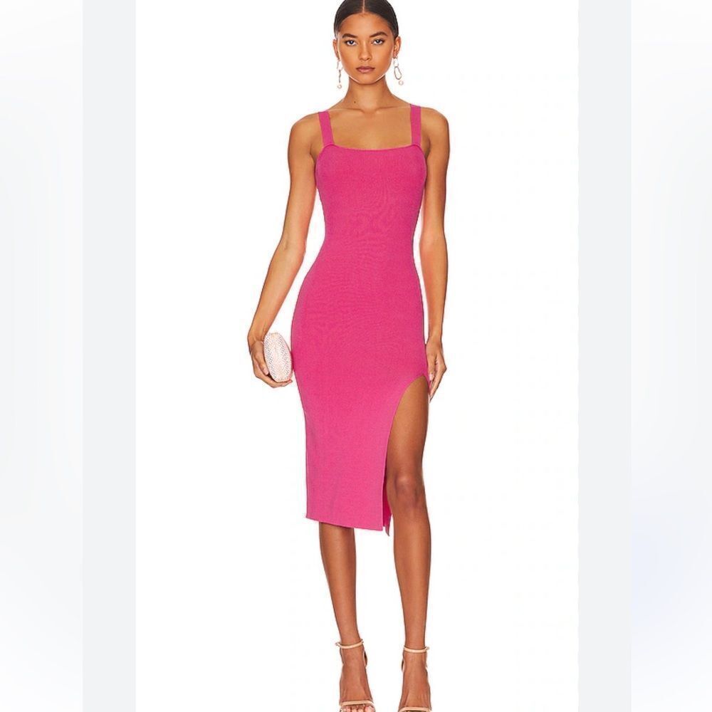 NWT Superdown Zoe Square Neck Dress in Pink XS Revolve